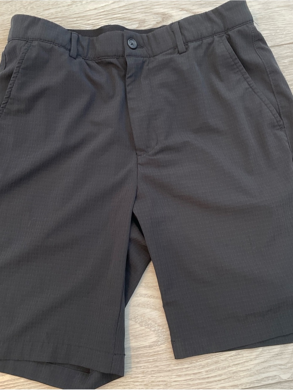 Greg Norman 30 BLK RN 128492 Men's Performance stretch black golf shorts